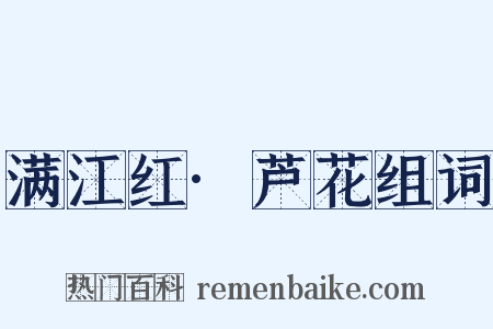 满江红·芦花组词是什么意思的图片